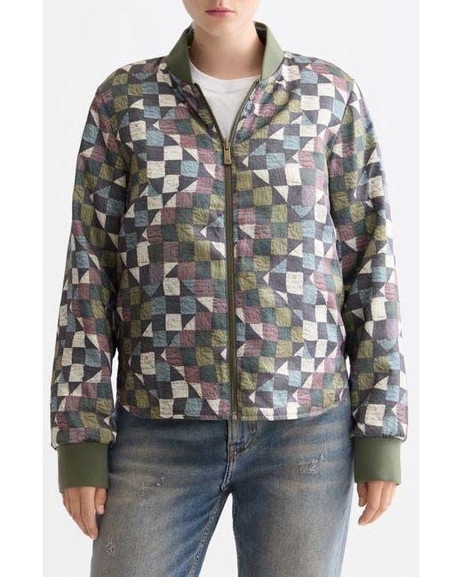 Scotch & Soda Black Reversible Quilted Bomber Jacket