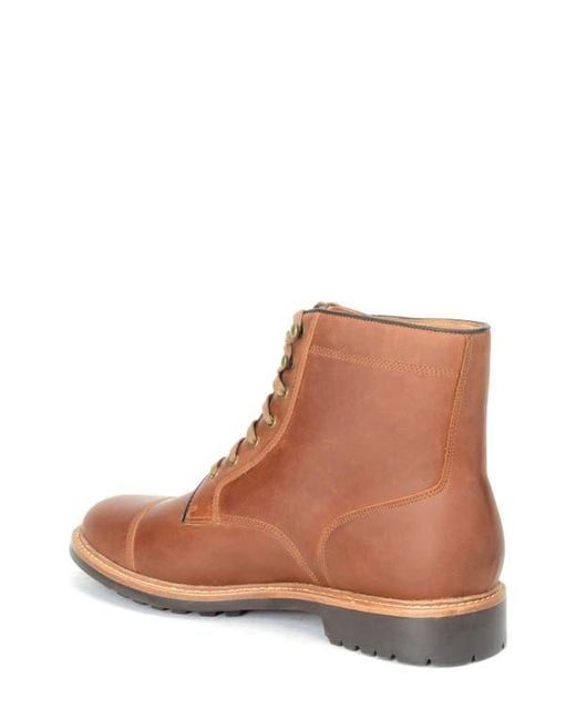 Warfield & Grand Brown Gresham Lugged Cap Toe Boot for men