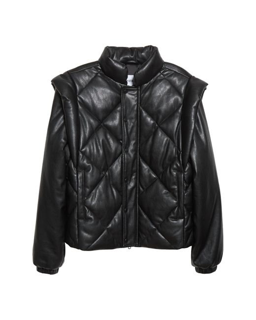 Pistola Black Callista Puffer Jacket With Removable Sleeves In Noir At Nordstrom Rack