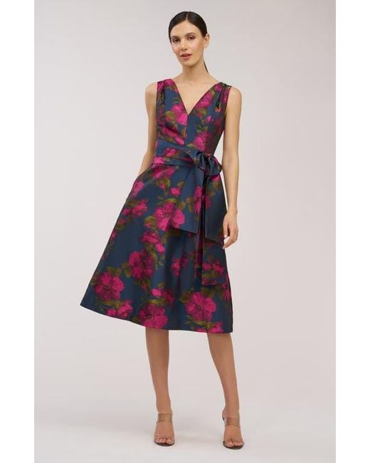 Kay Unger Red Elisa Sleeveless Cocktail Dress