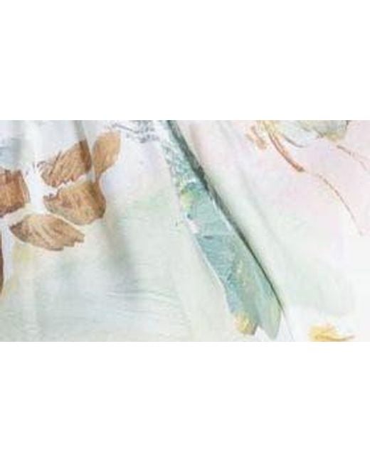 Ted Baker White Amasya Floral Long Sleeve Faux Wrap Minidress