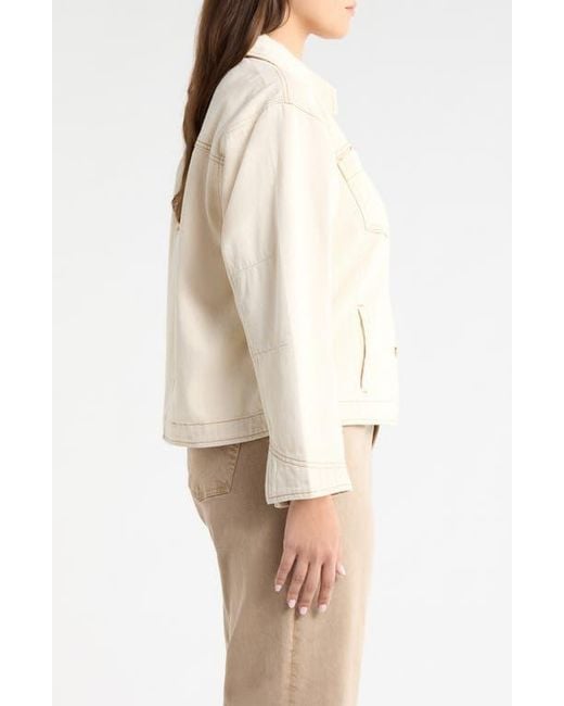 Wit & Wisdom Natural Topstitch Denim Jacket