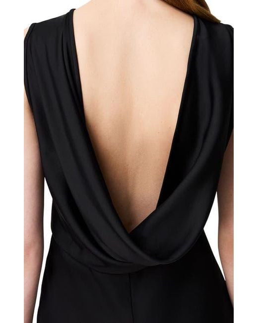 Another Tomorrow Black Cowl Back Sheath