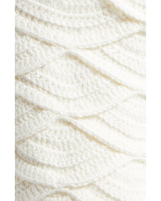 Farm Rio White Crochet Detail Cotton Shorts
