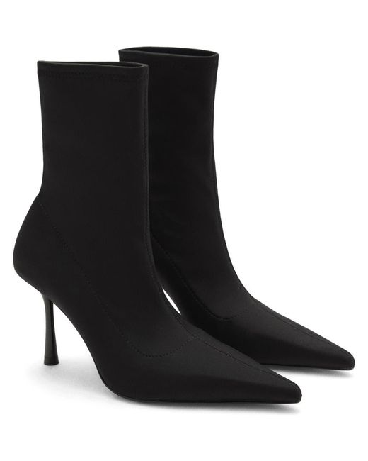 Mango Black Pointed Toe Bootie