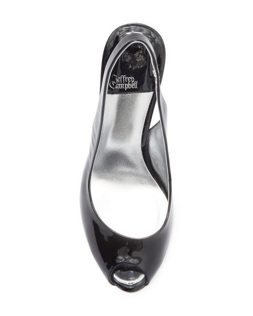 Jeffrey Campbell Black Charis Open Toe