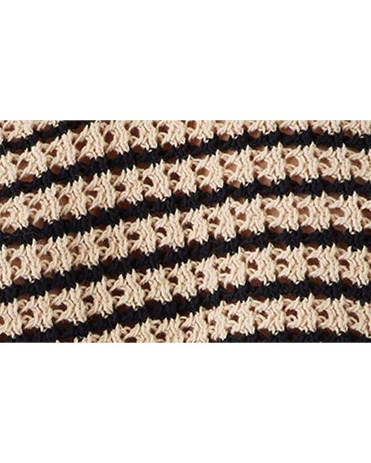 O'neill Sportswear Brown Kelsey Stripe Open Stitch Cover-up Tank