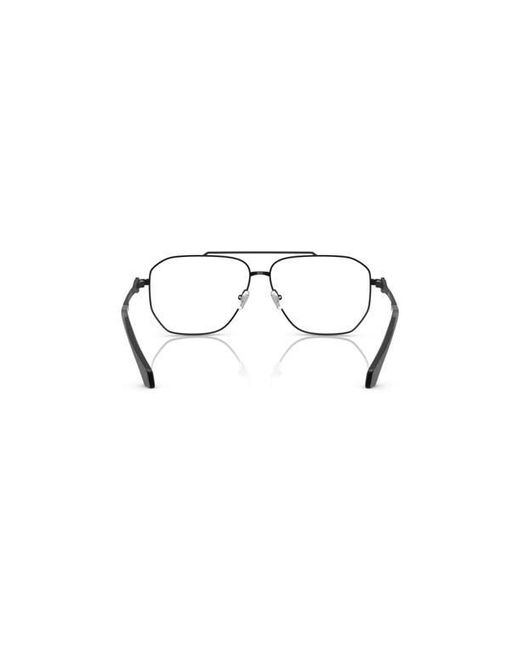 Versace Black 59Mm Square Optical Glasses for men