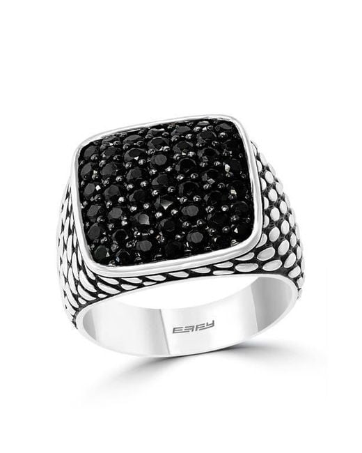 Effy Black Spinel Pavé Ring for men