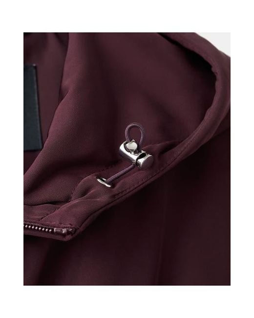 Mango Red Oversize Hooded Crop Zip Jacket