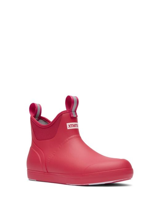 XtraTuf Red 6-Inch Ankle Deck Boot