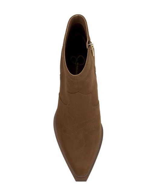Jessica Simpson Brown Helvona Pointed Toe Bootie
