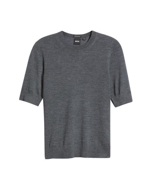 Boss Black Farbella Short Sleeve Virgin Wool Sweater