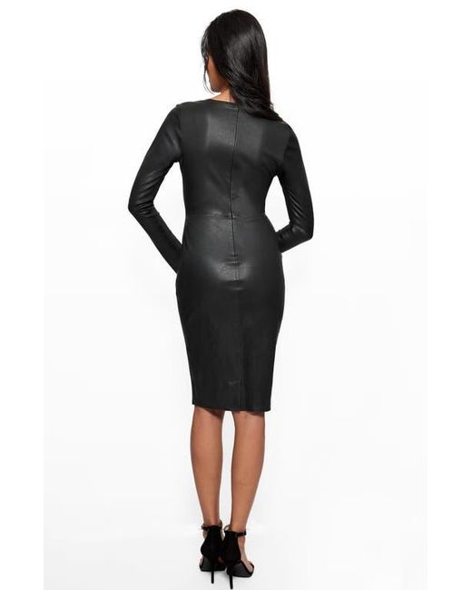 AS by DF Mrs. Smith Stretch Leather Dress in Black | Lyst