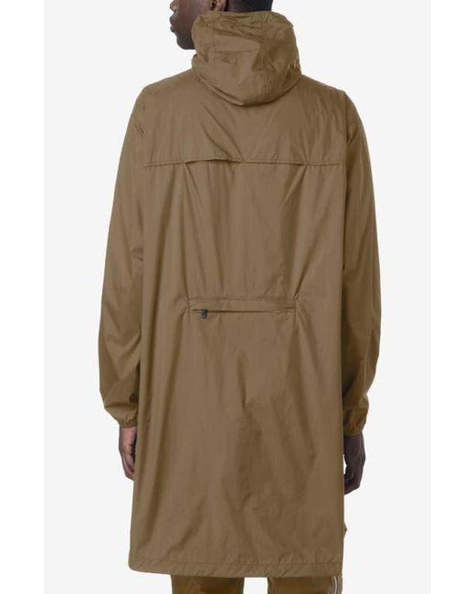 K-Way Brown Le Vrai 4.0 Eiffel East Water Repellent Raincoat