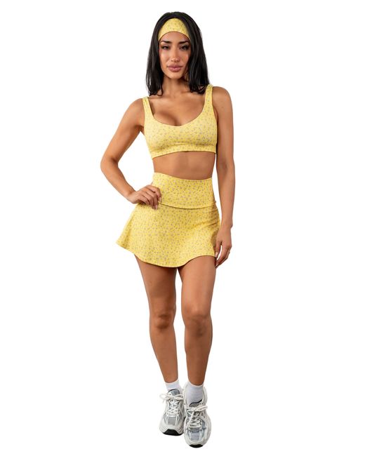 Vitaly Yellow Cloud Ii Flutter Skort