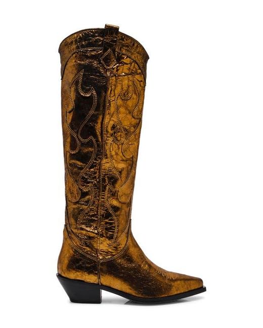 Free People Moody Metallic Western Boot in Brown | Lyst