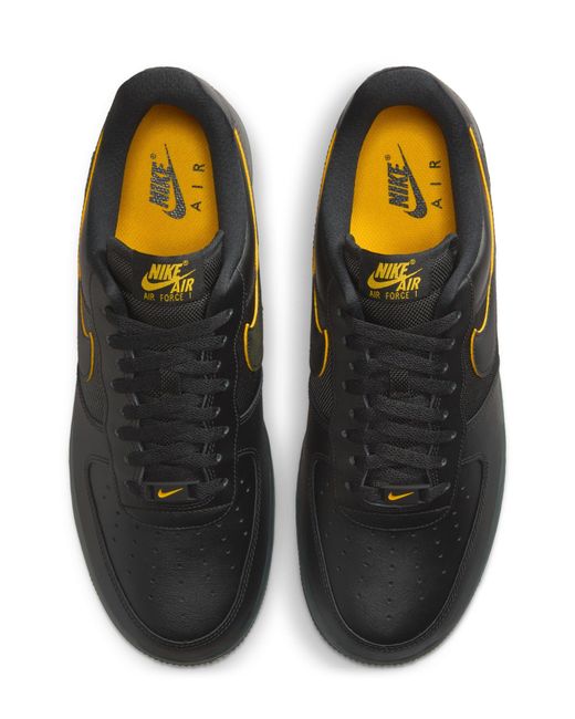 Nike Black Air Force 1 '07 Sneaker for men