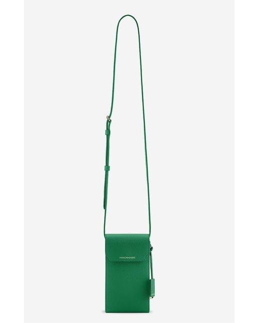 Maison De Sabre Green Leather Phone Pouch