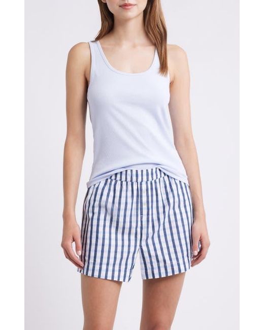 Open Edit Blue Oversize Boyfriend Boxer Shorts