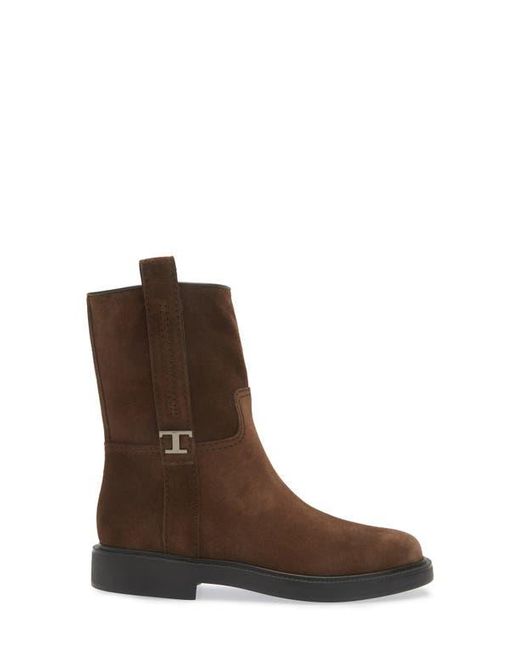 Tod's Brown Logo Bootie