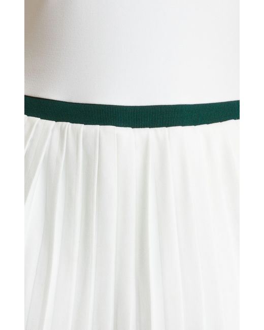 Varley White Jane Front Zip Pleated Minidress