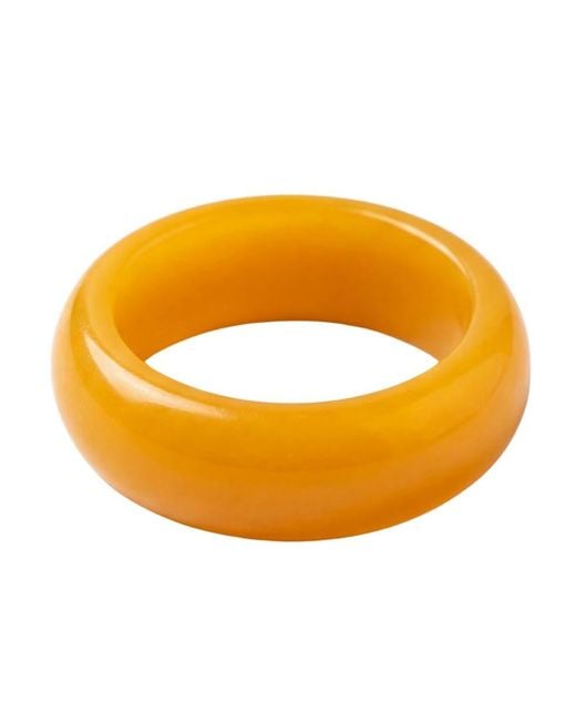 seree Orange Jade Nephrite Cocktail Ring