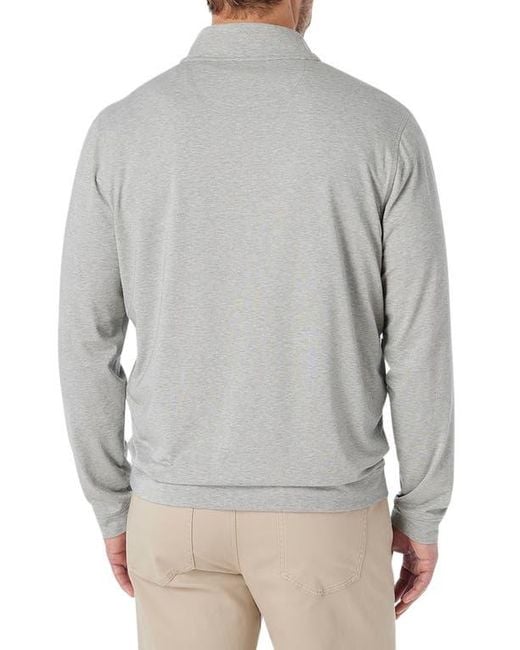 Fair Harbor Gray Compass Performance Quarter Zip for men