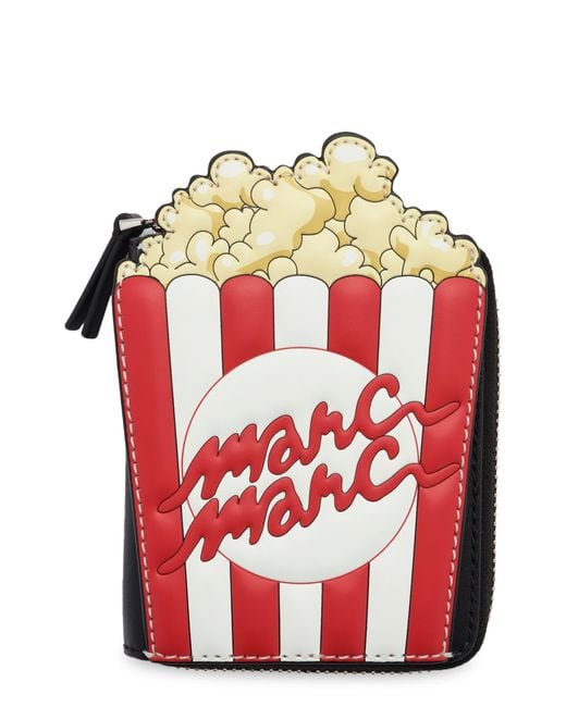 Marc Jacobs Red Popcorn Slim Compact Wallet