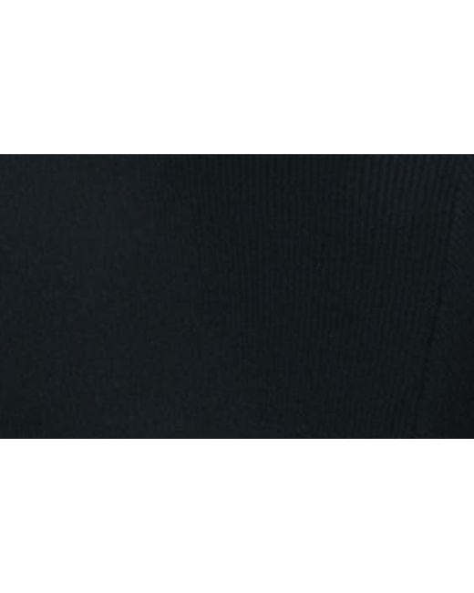 Reiss Black Chrissy Mock Neck Long Sleeve Midi Dress