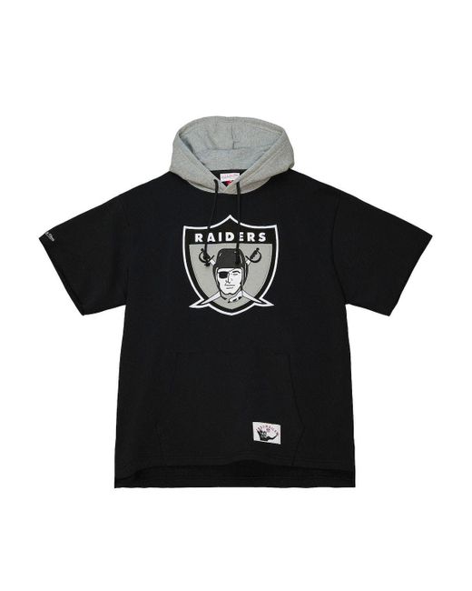 Raiders short shop sleeve hoodie