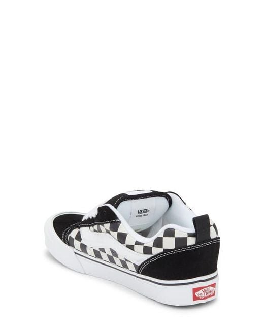 Vans White Knu Skool Suede Low Top Sneaker
