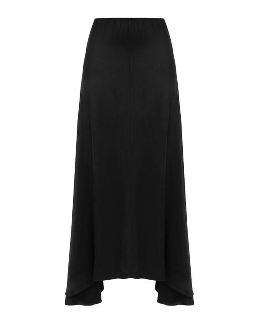 Nocturne Black Asymmetrical Long Skirt