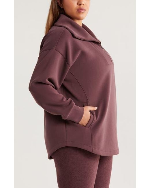Zella Purple Ultrasoft Half Zip Tunic