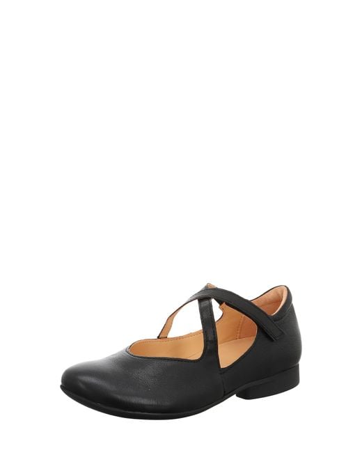 Think! Black Guad Cross Strap Flat