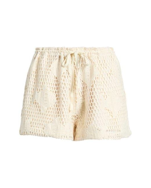 Steve Madden White Sandra Openwork Shorts