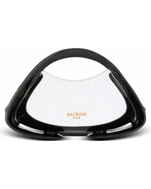 Balmain Black Two-Tone Quilted Small Jolie Madame Bag