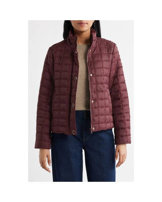 Cece Red Short Quilted Jacket