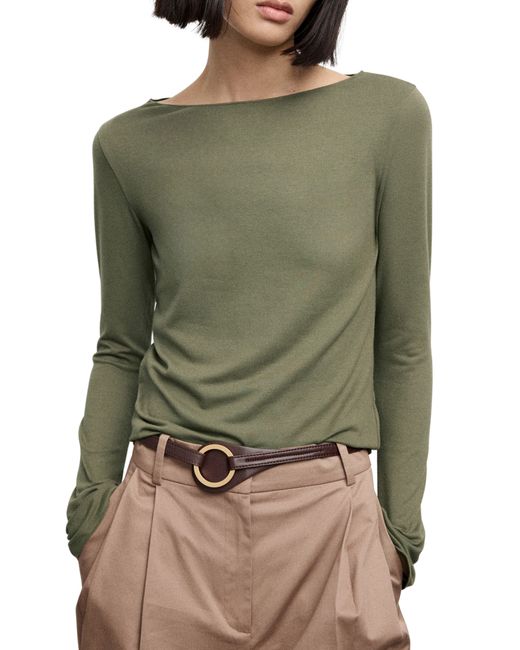 Mango Green Boatneck Top