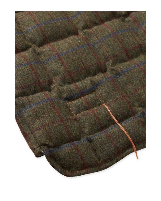 Fortela Green Wool Check Vest for men