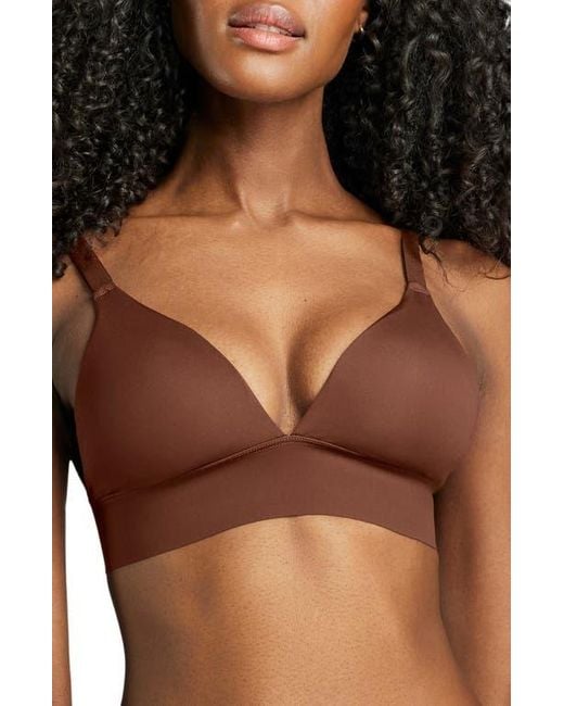 Siella Brown No-Show Triangle Bra