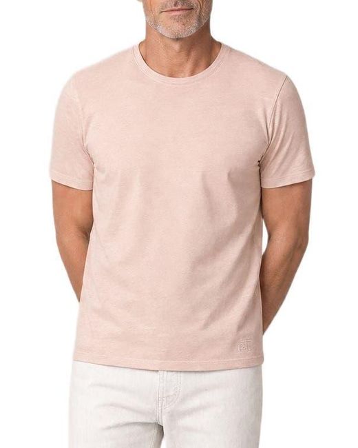 Robert Talbott White Davis Pique Linen Tee for men