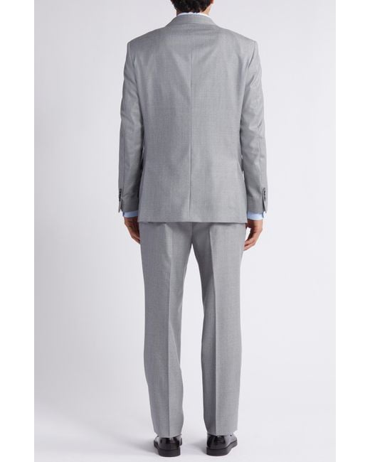 Peter Millar Gray Heathered Wool Suit for men