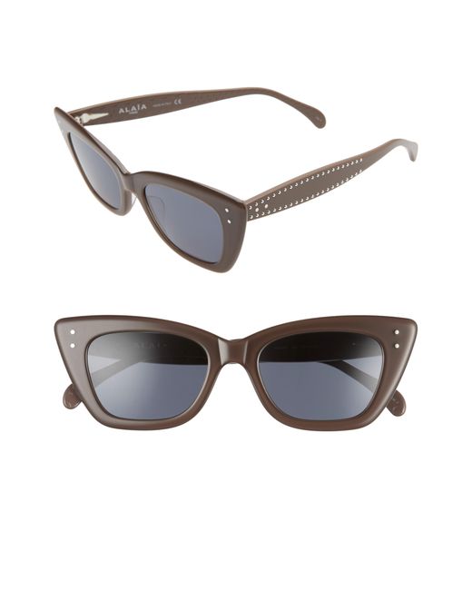 Alaïa Brown 51mm Cat Eye Sunglasses