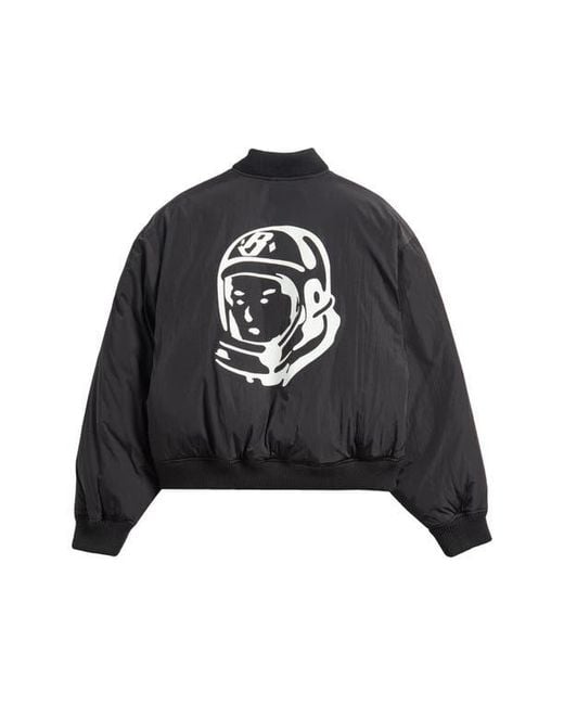 BBCICECREAM Black Puffer Baseball Jacket for men