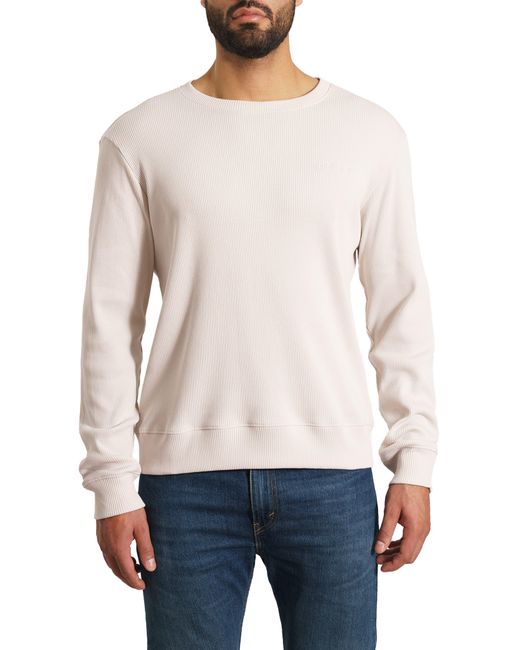 Jared Lang Blue Long Sleeve Cotton Rib T-shirt for men
