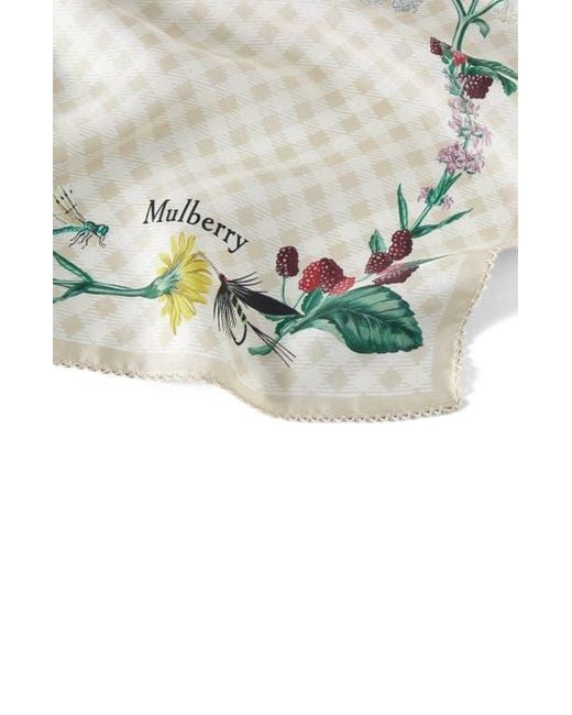 Mulberry Metallic Square Scarf