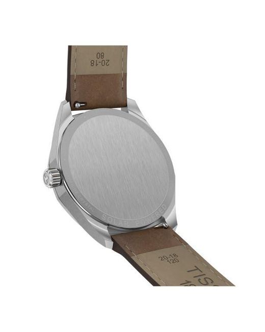 Tissot Metallic Prc 100 Solar Quartz Leather Strap Watch, 39Mm for men