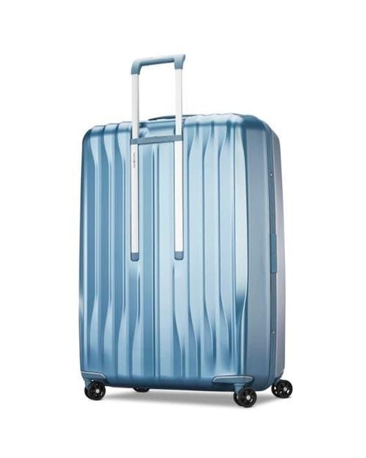 Samsonite Blue Uplift Hardside 32 X-Large Checked Spinner Luggage