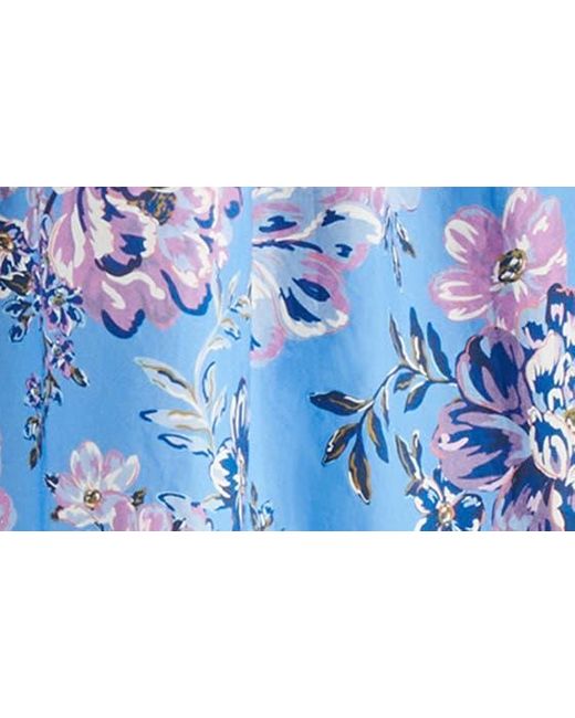 Steve Madden Blue Eliora Floral Tiered Cotton Sundress